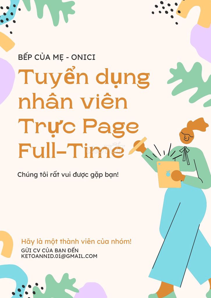 TUYỂN SALE TRỰC PAGE FULL-TIME tại Văn Phòng