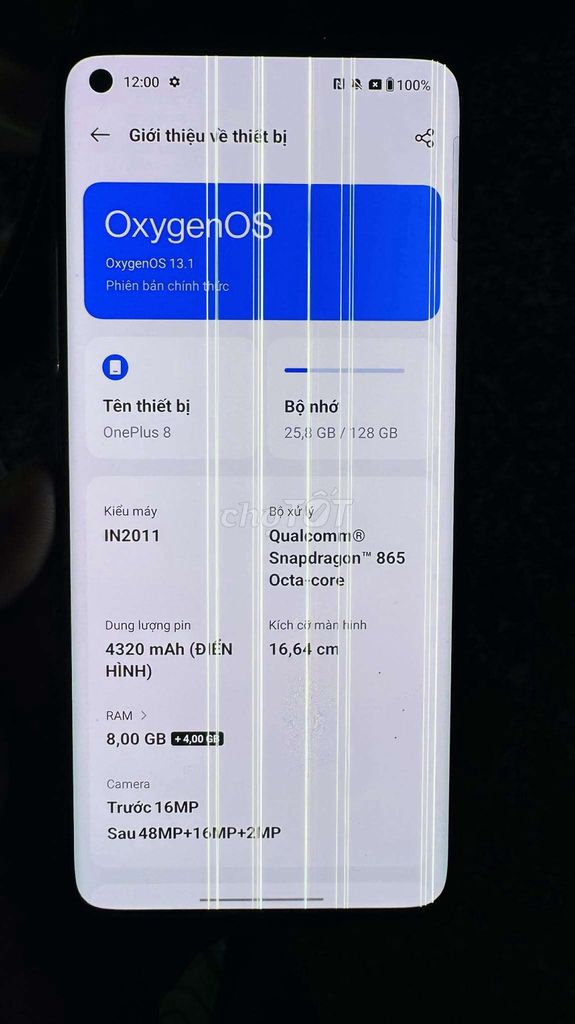 OnePlus 8 128GB. Mua bán Điện thoại tại Quận Tân Bình Tp Hồ Chí Minh được đăng bởi Bi Tran Nhoc hình 1