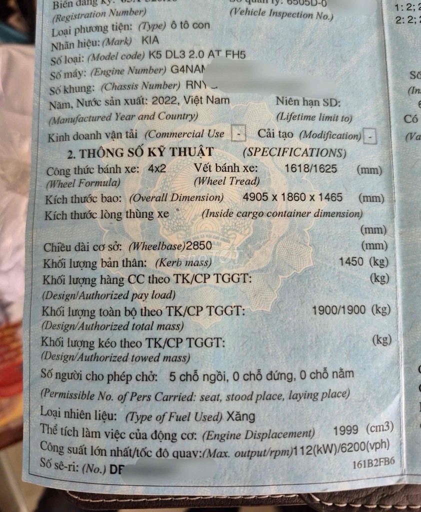 Kia K5 2022 2.0 Premium - 72000 km. Mua bán Ô tô tại Quận Ninh Kiều Cần Thơ được đăng bởi Nam hình 5