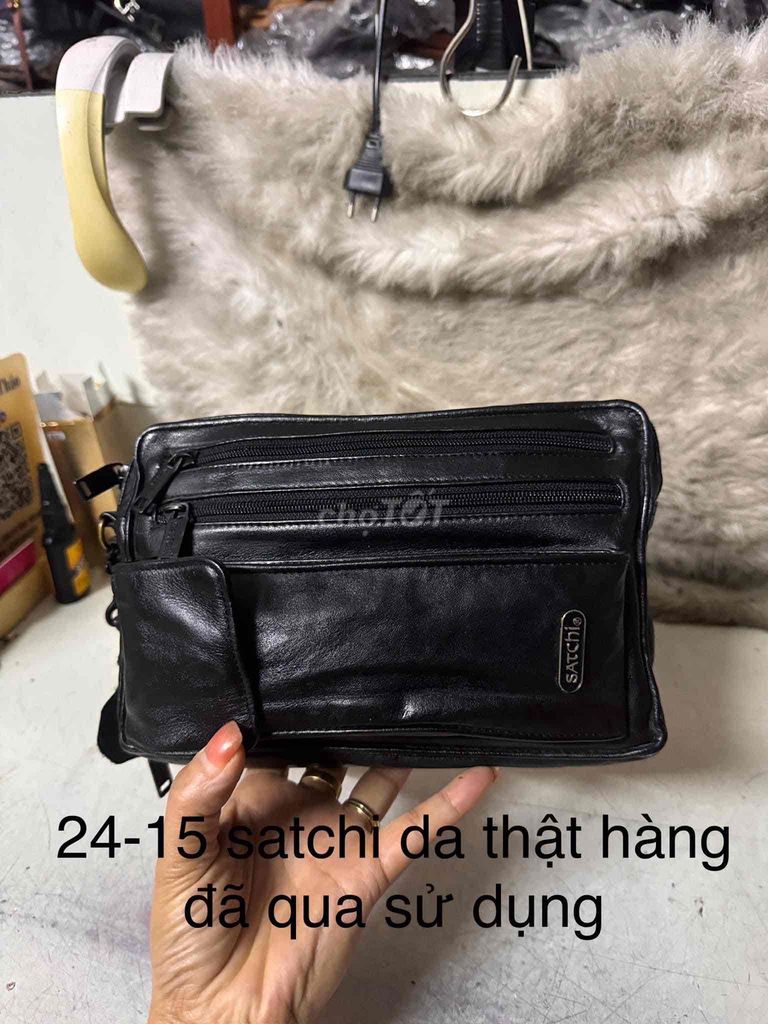 Clutch cầm tay SATCHI size 24x15 nhiều ngăn