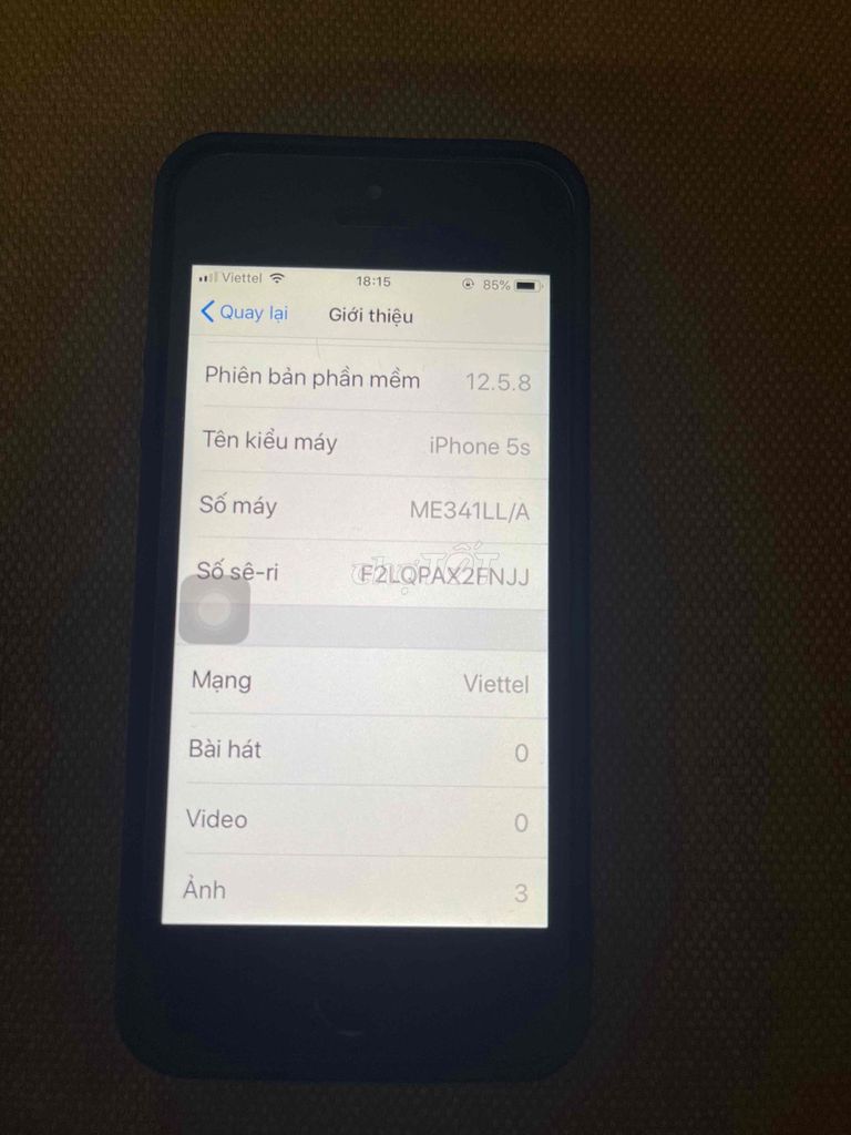 Apple iPhone 5s 16GB Xám LLA. Mua bán Điện thoại tại Thành phố Thủ Dầu Một Bình Dương được đăng bởi Anh Huy hình 1