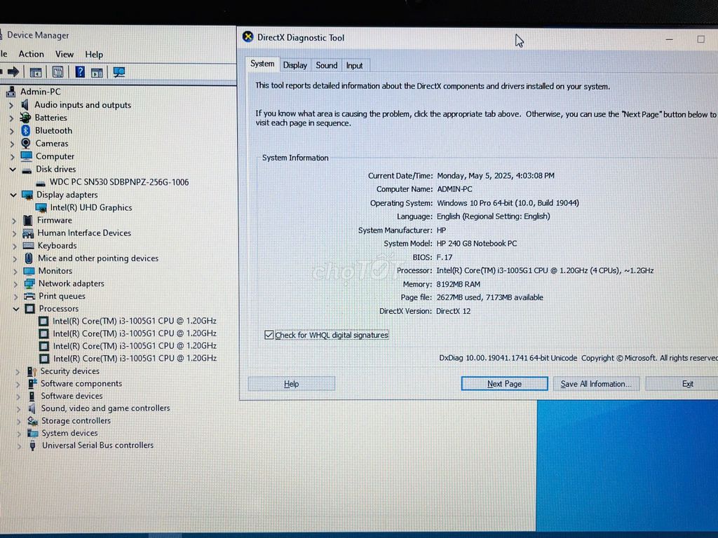 HP 240G8 i3 GEN 10, RAM 8, SSD 256, MÀN 14". Mua bán Laptop tại Quận Bình Tân Tp Hồ Chí Minh được đăng bởi Cẩm Nhung hình 6