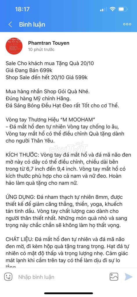 Vòng Tay Đá Bên Mỹ gửi về Mới