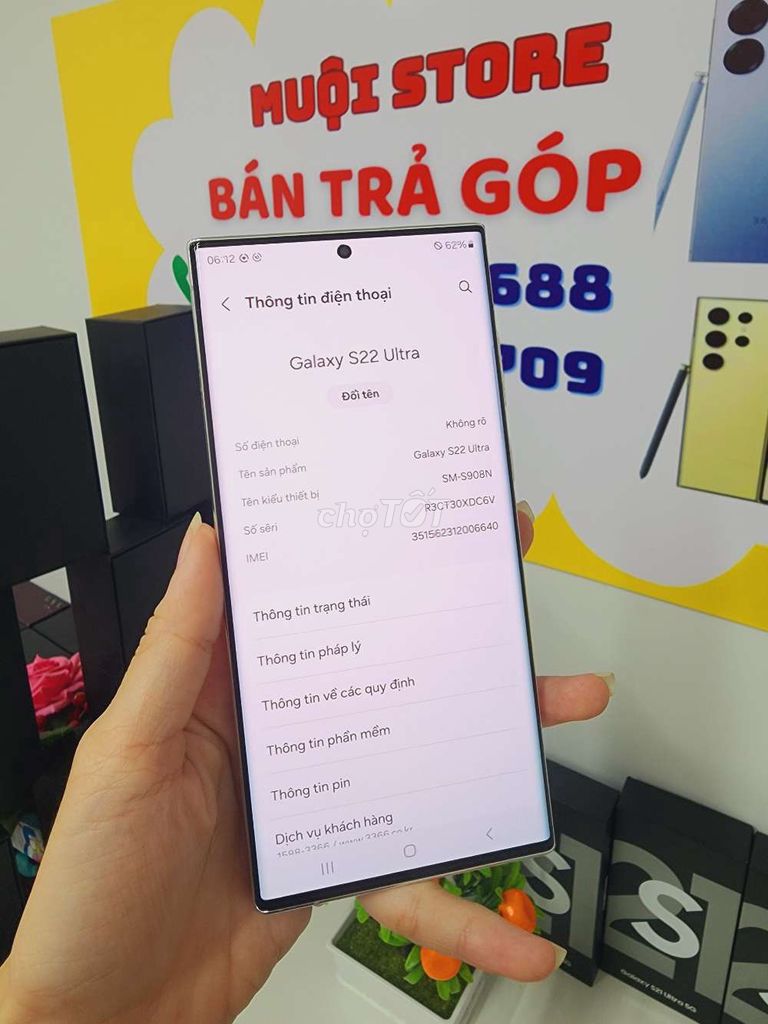 S22ultra giá siêu hạt dẻ. Mua bán Điện thoại tại Thành phố Thủ Dầu Một Bình Dương được đăng bởi Muội STORE SAMSUNG  hình 1