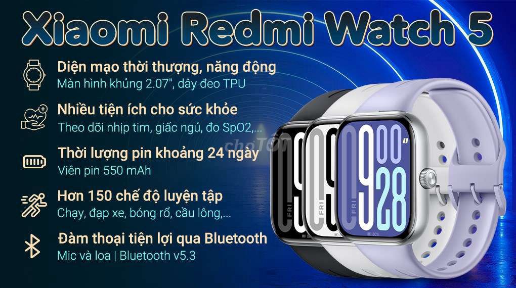 Xiaomi Redmi Watch 5. Mua bán Thiết bị đeo thông minh tại Thành phố Vũng Tàu Bà Rịa - Vũng Tàu được đăng bởi UNISEX PRO hình 1
