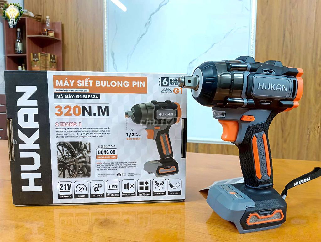 Máy siết bulong Hukan G1-BLP324 21V 320Nm. Mua bán Đồ chuyên dụng, Giống nuôi trồng tại Thành phố Rạch Giá Kiên Giang được đăng bởi NHÃ ĐAN KG hình 1