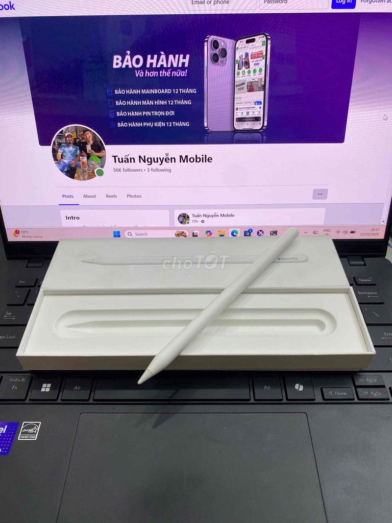 Apple Pencil Pro - ZP/A - Fullbox còn bh giá rẻ. Mua bán Phụ kiện (Màn hình, Chuột...) tại Quận 3 Tp Hồ Chí Minh được đăng bởi Tuấn Nguyễn Mobile  hình 1