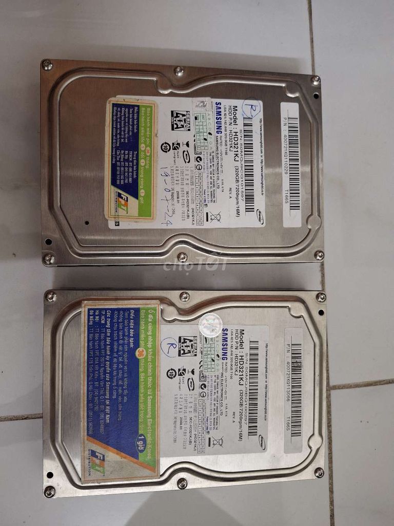 Thanh lý 2 ổ cứng Samsung 320Gb