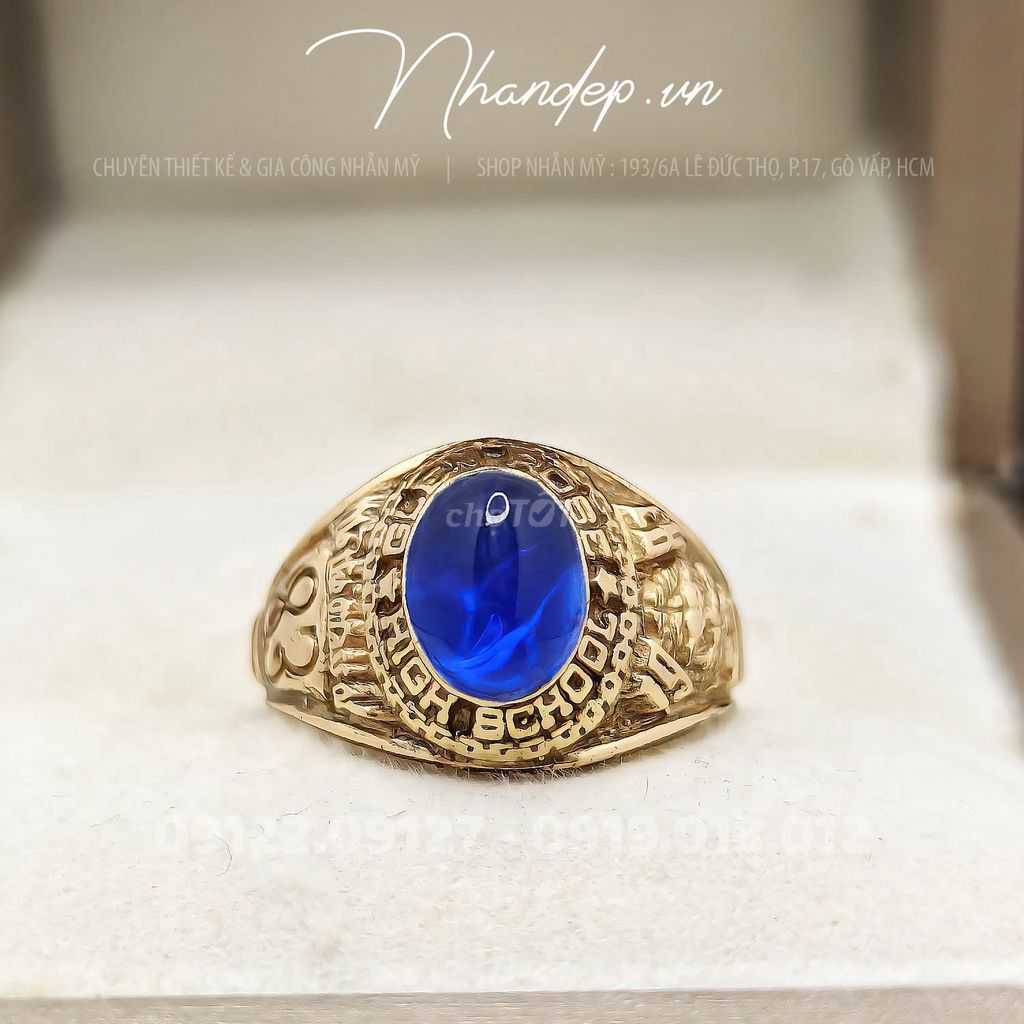 Mẫu Nhẫn Mỹ Mini hột xanh dương mo Màu Nhẫn Vàng. Mua bán Phụ kiện thời trang khác tại Quận Gò Vấp Tp Hồ Chí Minh được đăng bởi NHẪN MỸ hình 1