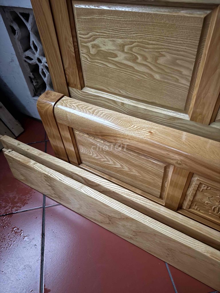 Giường Gỗ Tự Nhiên Vàng 1.2m x 1.9m. Mua bán Giường, chăn ga gối nệm tại Quận Hồng Bàng Hải Phòng được đăng bởi Nguyễn Hưng hình 1