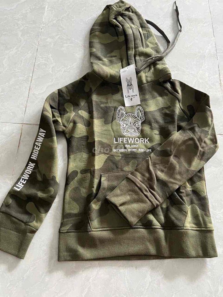 áo hoddie nỉ cho bé