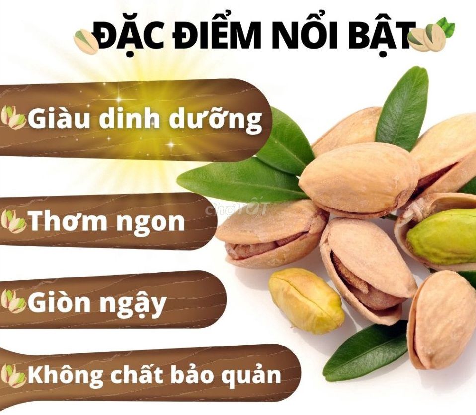 Hạt dẻ cười tròn đều, chắc hạt.(Loại ko tẩy trắng)