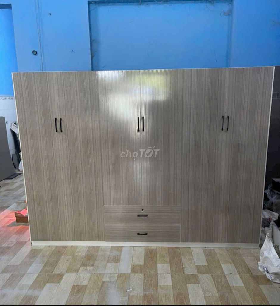 TỦ NHỰA ĐÀI LOAN 6 CÁNH MÀU XÁM VÂN GỖ . Mua bán Tủ, kệ gia đình tại Quận 3 Tp Hồ Chí Minh được đăng bởi Tủ nhựa đài loan hoàng quân hình 1