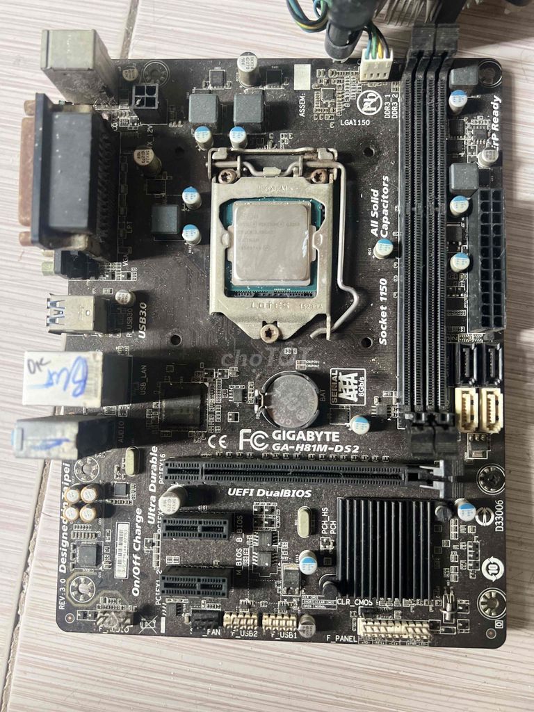 Mainboard Gigabyte GA-H81M-DS2 LGA1150. Mua bán Linh kiện (RAM, Card...) tại Thành phố Bắc Ninh Bắc Ninh được đăng bởi Nguyen Duc hình 1