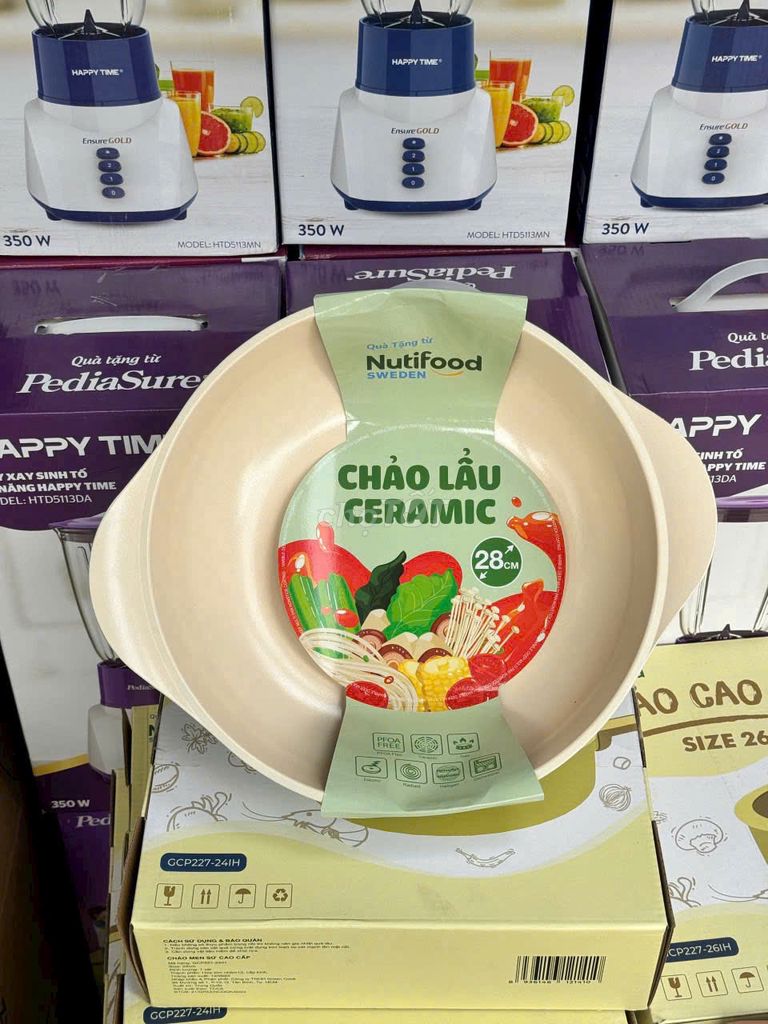 Chảo lẩu chống dính 28cm Greencook. Mới 100%