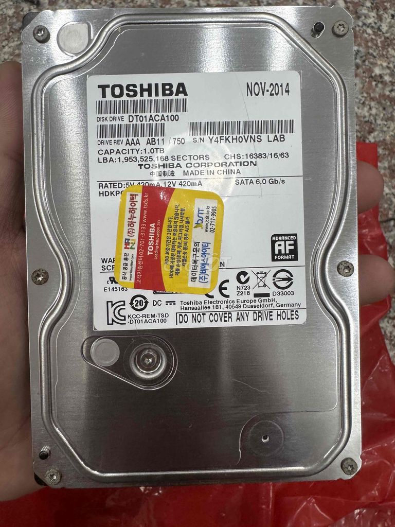 Ổ cứng HDD Toshiba DT01ACA100 1TB Tốt. Mua bán Linh kiện (RAM, Card...) tại Huyện Nhà Bè Tp Hồ Chí Minh được đăng bởi Nam hình 1