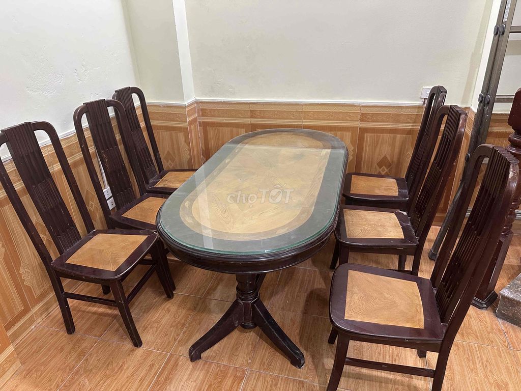 Bàn ăn Gỗ Nâu đã sử dụng. Mua bán Bàn ghế tại Quận Cầu Giấy Hà Nội được đăng bởi Chung Nguyễn hình 1