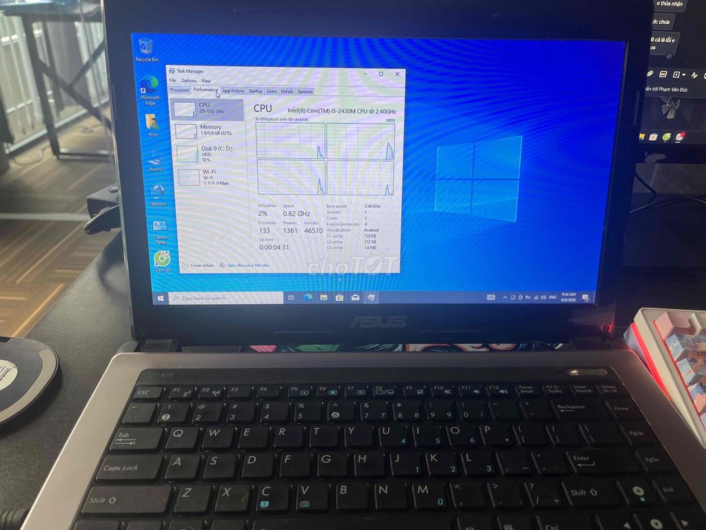 Asus Vivobook i5 6GB/1TB HDD Đen Like New. Mua bán Laptop tại Quận Hà Đông Hà Nội được đăng bởi hoàng Ngọc Gia Long hình 1