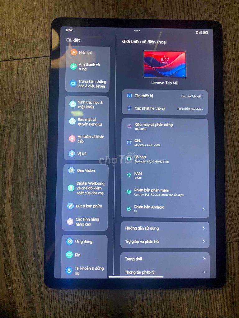 Lenovo Tab M11 Helio G88 4GB/128GB. Mua bán Máy tính bảng tại Quận 12 Tp Hồ Chí Minh được đăng bởi Phan Thanh Truc hình 1