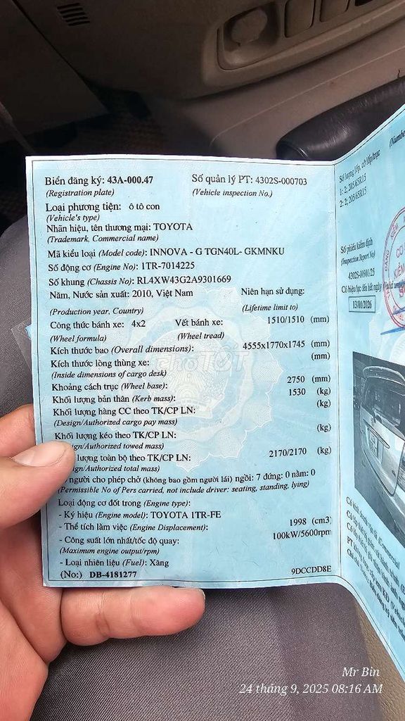 2010 G - 178000 km. Mua bán Ô tô tại Quận Sơn Trà Đà Nẵng được đăng bởi Bin hình 4