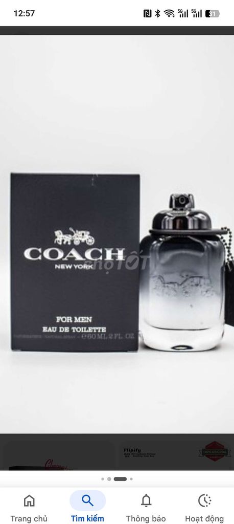 Nước hoa Coach Black Nam 60ml. Mua bán Nước hoa tại Thành phố Vĩnh Long Vĩnh Long được đăng bởi KIM hình 1