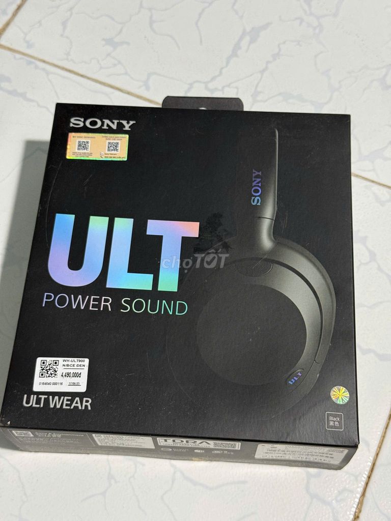 Tai nghe Sony ULT Wear Đen Mới 99%. Mua bán Tivi, Âm thanh tại Thành phố Thủ Đức Tp Hồ Chí Minh được đăng bởi VO QUOC THANH hình 1