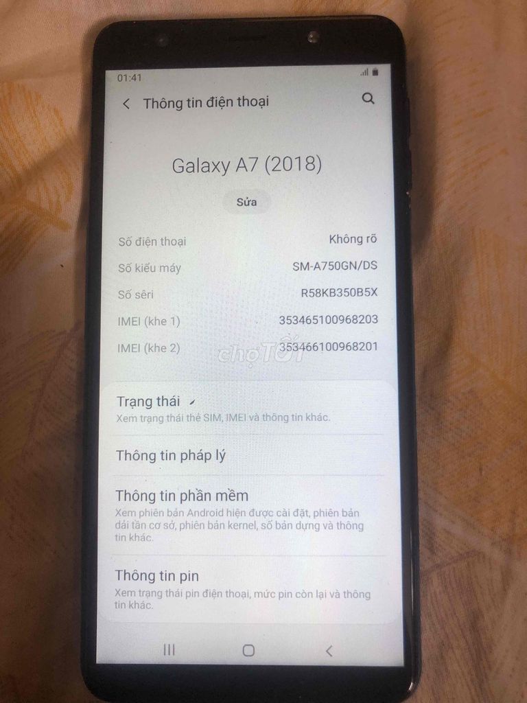 Samsung Galaxy A7 (2018) Xanh. Mua bán Điện thoại tại Thành phố Thủ Đức Tp Hồ Chí Minh được đăng bởi Linh Vic hình 1