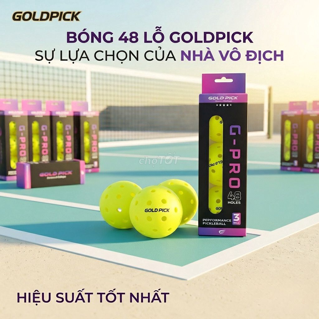 Bóng Pickleball Gold Pick Nhựa 3 quả Vàng. Mua bán Đồ thể thao, Dã ngoại tại Huyện Gia Lâm Hà Nội được đăng bởi Đoàn Văn Bách hình 1