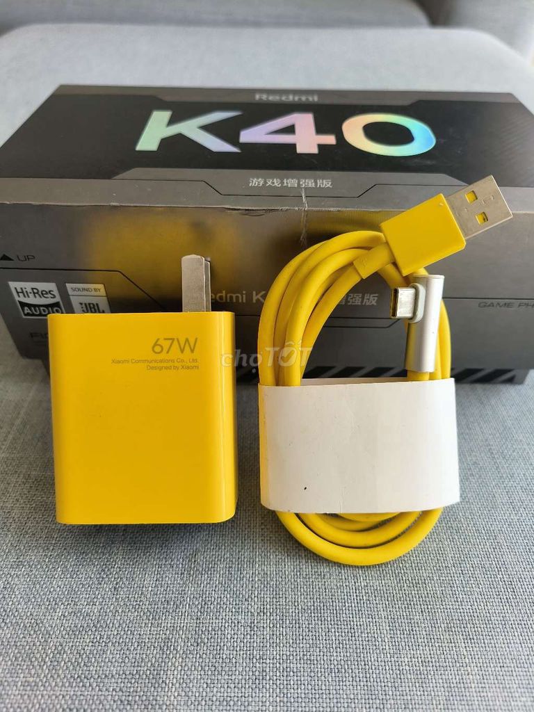 Sạc Xiaomi K40 Gaming 67W bản màu vàng. Mua bán Phụ kiện (Màn hình, Chuột...) tại Quận Tân Phú Tp Hồ Chí Minh được đăng bởi Trong Minh hình 1