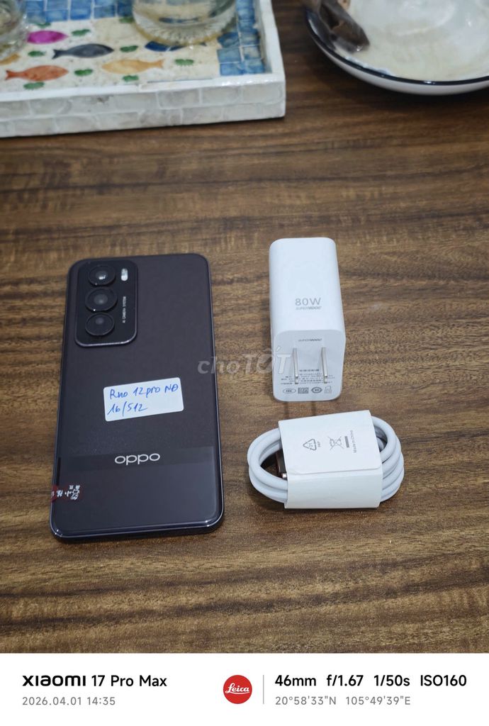 Oppo Reno 12 Pro 5G đen 16/512 sạc 80w có ship COD. Mua bán Điện thoại tại Quận Hoàng Mai Hà Nội được đăng bởi Trần Ngọc Hiếu hình 1