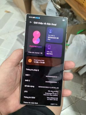 Nubia red magic 8s pro 5G 8gen2 pin 6000🔋 Gaming. Mua bán Điện thoại tại Huyện Châu Thành Bến Tre được đăng bởi Từ Tuấn Bến Tre