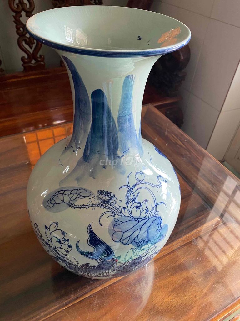 Bình gốm Bát Tràng Gốm sứ 45cm. Mua bán Đồ sưu tầm, đồ cổ tại Thành phố Thủ Dầu Một Bình Dương được đăng bởi Lê phương BDS TDM BD hình 1