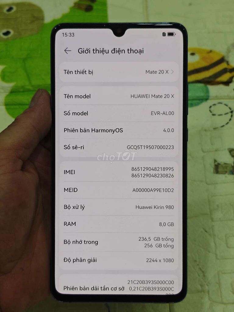 Huawei Mate 20 X 8/256GB Xanh. Mua bán Điện thoại tại Quận Hoàng Mai Hà Nội được đăng bởi Nguyennoi hình 1