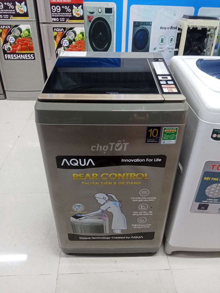 Máy giặt Aqua Inverter 9kg . Mua bán Máy giặt tại Huyện Long Thành Đồng Nai được đăng bởi Điện Máy Thanh Lý hình 1