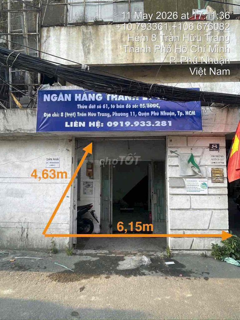 ngân hàng thanh lý tài sản: căn hộ chung cư mặt tiền Trần Hữu Trang