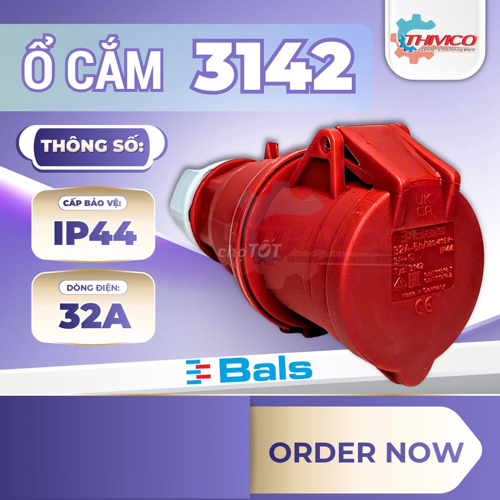 Ổ cắm Bals 3142 Đỏ 32A IP44. Mua bán Nội thất, đồ gia dụng khác tại Quận 10 Tp Hồ Chí Minh được đăng bởi Thivico hình 1