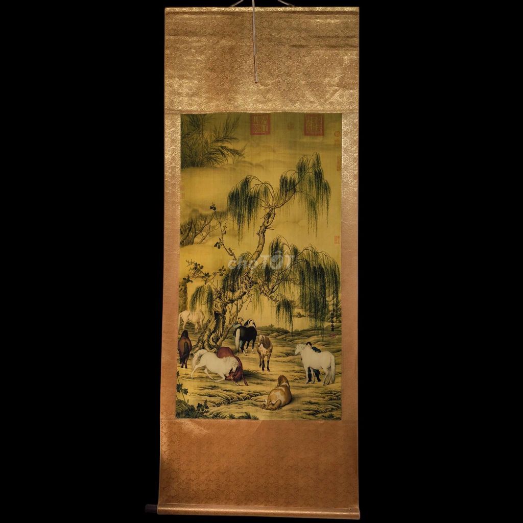 Tranh Mã Đáo Thành Công Lụa Xuyến Chỉ 175x76cm. Mua bán Đồ sưu tầm, đồ cổ tại Quận Hà Đông Hà Nội được đăng bởi Nguyễn Hoàng Trung  hình 1
