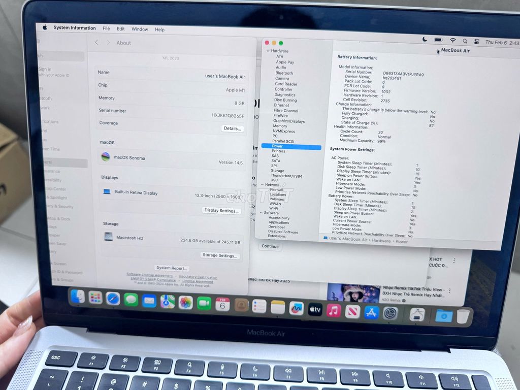 MacBook Air M1 13 inch màu xám