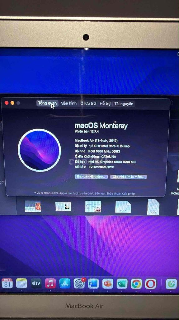 Apple MacBook Air 2017 i5 8GB/500GB. Mua bán Laptop tại Quận 8 Tp Hồ Chí Minh được đăng bởi Vũ Anh Minh  hình 1