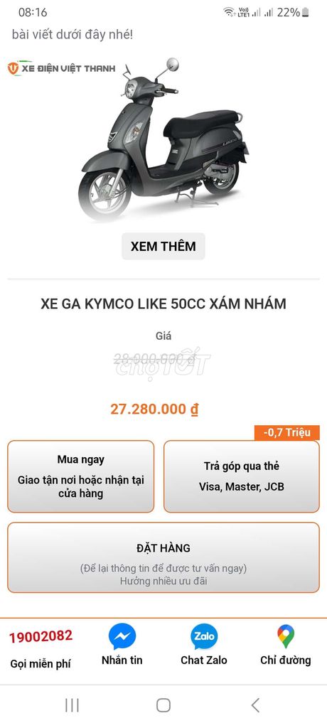 Tay ga Like 50cc. Mua bán Xe máy tại Huyện Châu Thành Kiên Giang được đăng bởi huỳnh lê  hình 6