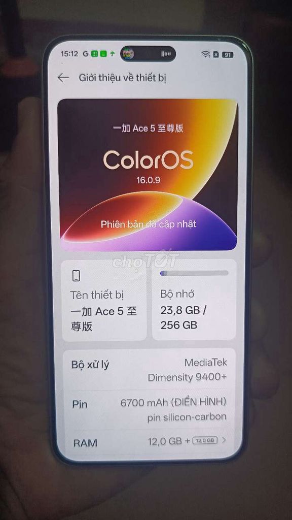 OnePlus Ace 5 Ultra 12GB/256GB 98% fullbox. Mua bán Điện thoại tại Huyện Cẩm Mỹ Đồng Nai được đăng bởi Ngọc Sơn hình 1