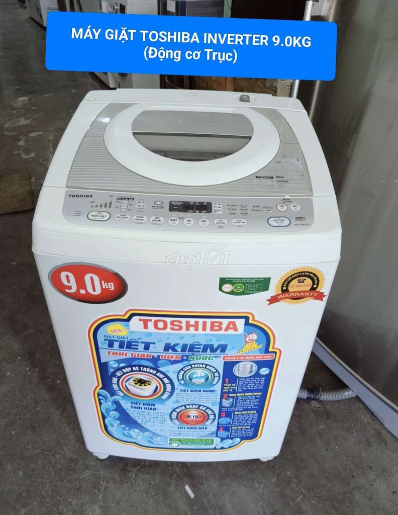 Máy giặt Toshiba Inverter 9.0kg (Động cơ Trục). Mua bán Máy giặt tại Thành phố Nha Trang Khánh Hòa được đăng bởi Bảo trì điện lạnh Nha Trang hình 1