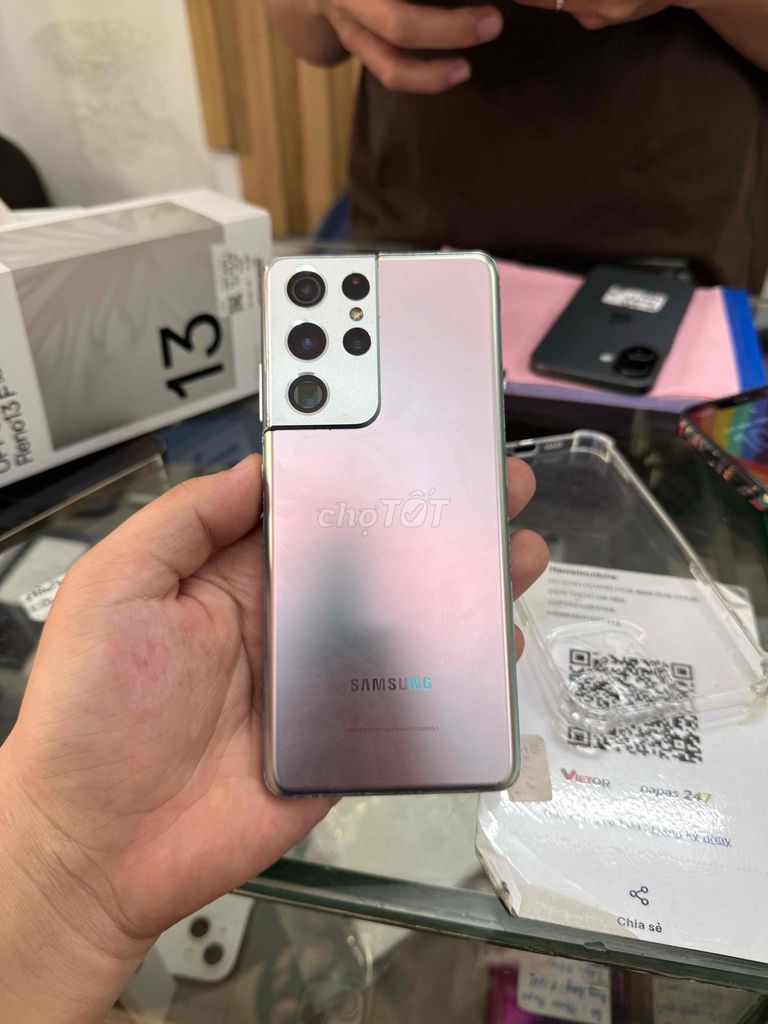 Samsung S21 Ultra 256GB Bạc. Mua bán Điện thoại tại Quận Đống Đa Hà Nội được đăng bởi  HT Mobie Trả góp nợ xáu bao duyệt hình 1