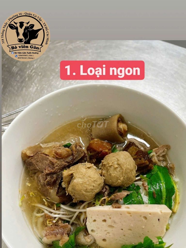 Giá sỉ bò viên gân hủ tíu , phở , bún