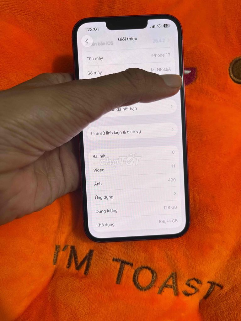 Apple iPhone 13 128GB Đỏ Quốc tế. Mua bán Điện thoại tại Thành phố Thủ Đức Tp Hồ Chí Minh được đăng bởi Tuấn Kun hình 1