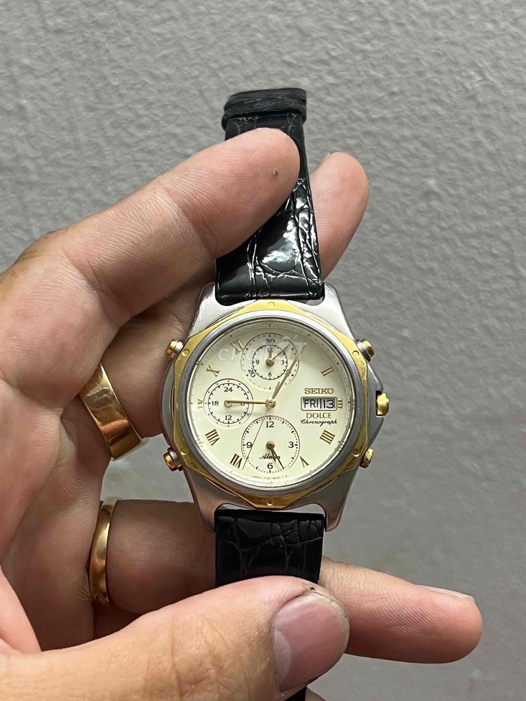 Seiko dolce niềng vàng đúc 18k