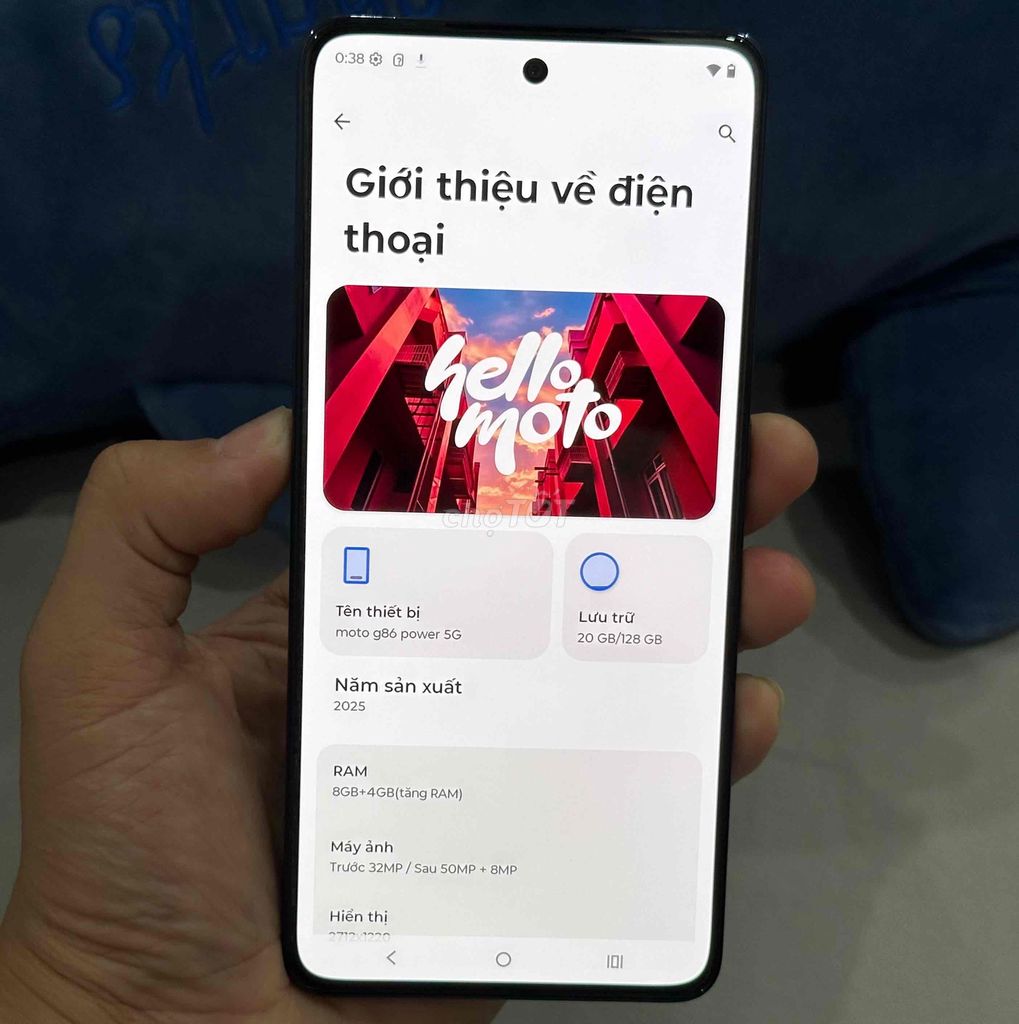 Motorola G86 Power 5G 128GB Xanh. Mua bán Điện thoại tại Quận Cầu Giấy Hà Nội được đăng bởi Mr Trường hình 1