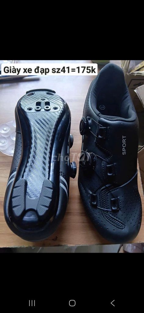 Giày xe đạp Nam Đen size 41. Mua bán Giày dép tại Thành phố Mỹ Tho Tiền Giang được đăng bởi Đam Mê Audio hình 1