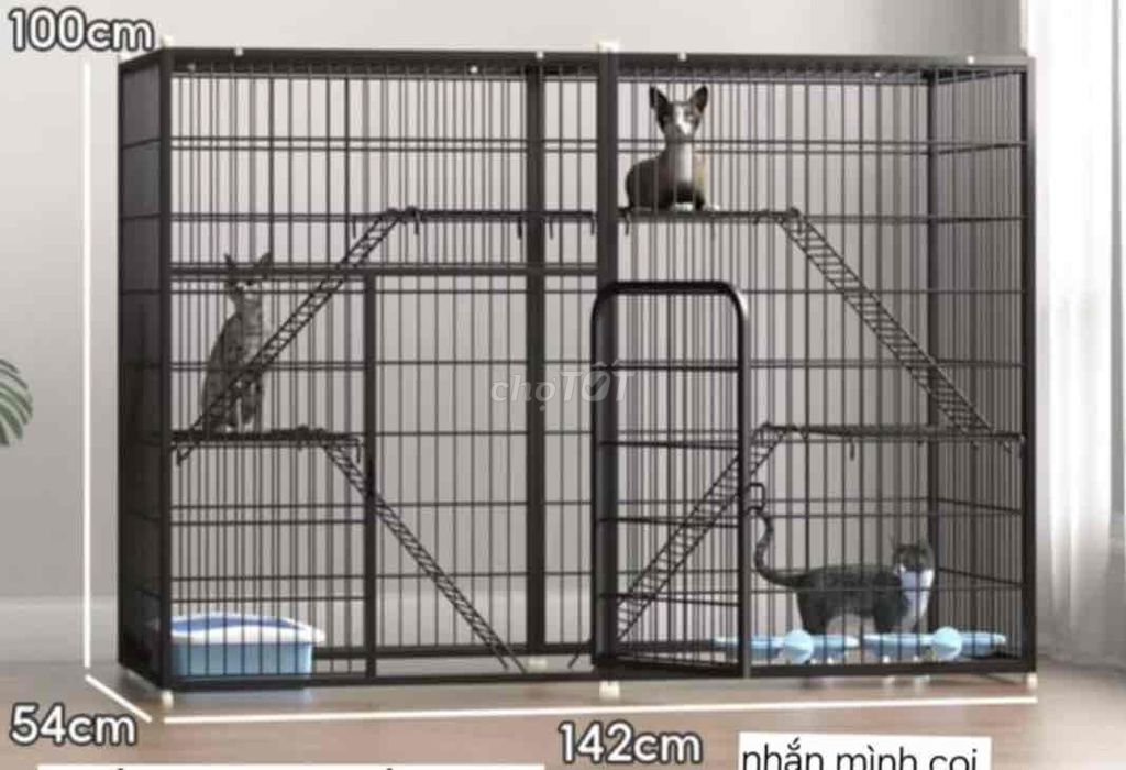 Chuồng mèo kim loại Đen 100x54x142cm. Mua bán Phụ kiện, Thức ăn, Dịch vụ tại Quận Bình Thạnh Tp Hồ Chí Minh được đăng bởi Hoàng H hình 1