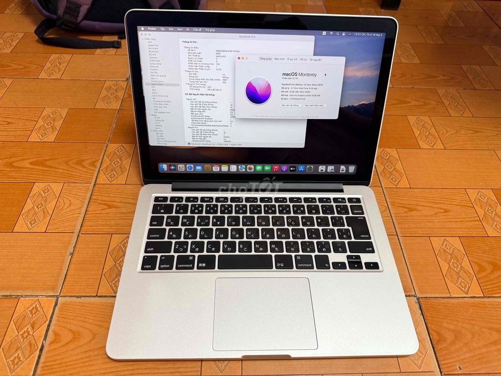 Macbook Pro 13 Retina 2015 i5 8gb 256gb nguyên zin. Mua bán Laptop tại Quận 6 Tp Hồ Chí Minh được đăng bởi Laptop Phương Nghi hình 1